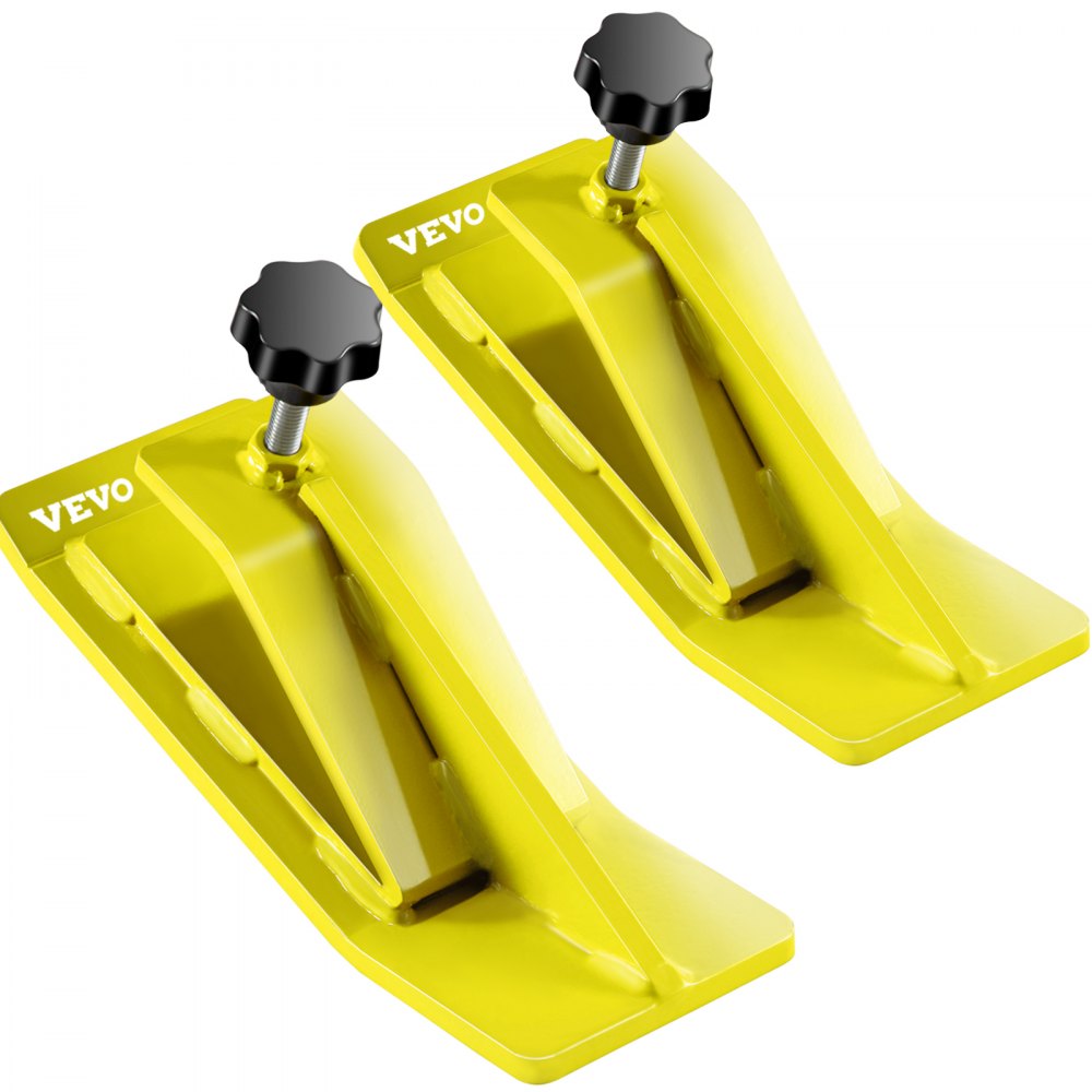 VEVOR Tractor Bucket Protector, 2pcs Ski Edge Protector, 12" Long Turf Tamer Skid Protector, 4" Width, Heavy Duty Steel Bucket Attachment for Snow Leaves Removal, Spreading Gravel, Yellow - WDBCHSJT--2PYXGVYV0
