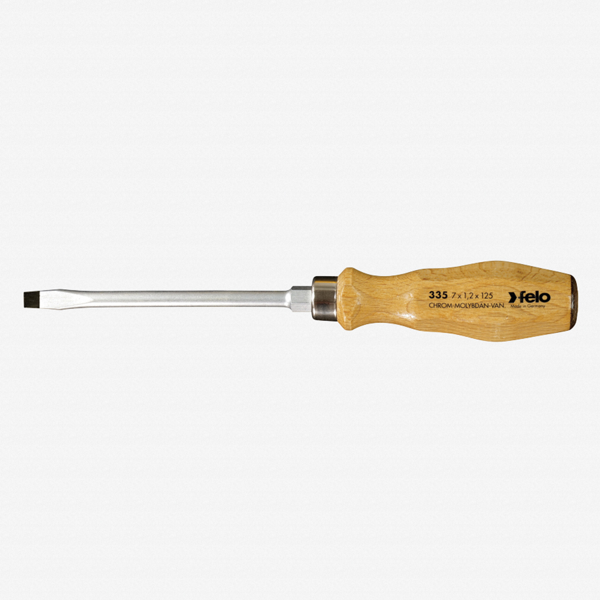 Felo Slotted 4.5 x 90mm Wood Handle Screwdriver