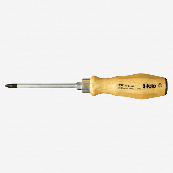 Felo #3 x 150mm Wood Handle Pozidriv Screwdriver