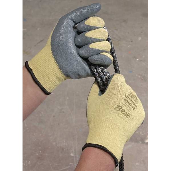 Guantes recubiertos Showa, nivel de corte 3, calibre 15, gris, amarillo, 7 - 4560-07.