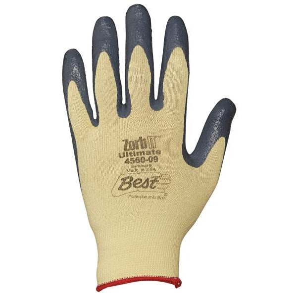 Guantes recubiertos Showa, nivel de corte 3, calibre 15, gris, amarillo, 7 - 4560-07.