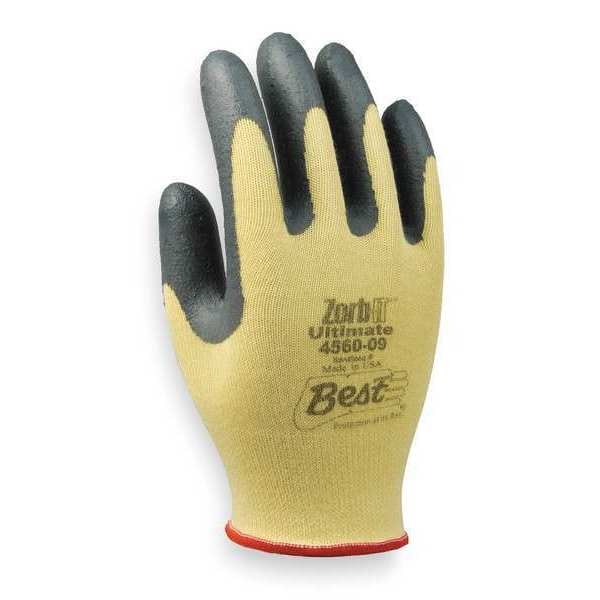 Guantes recubiertos Showa, nivel de corte 3, calibre 15, gris, amarillo, 7 - 4560-07.