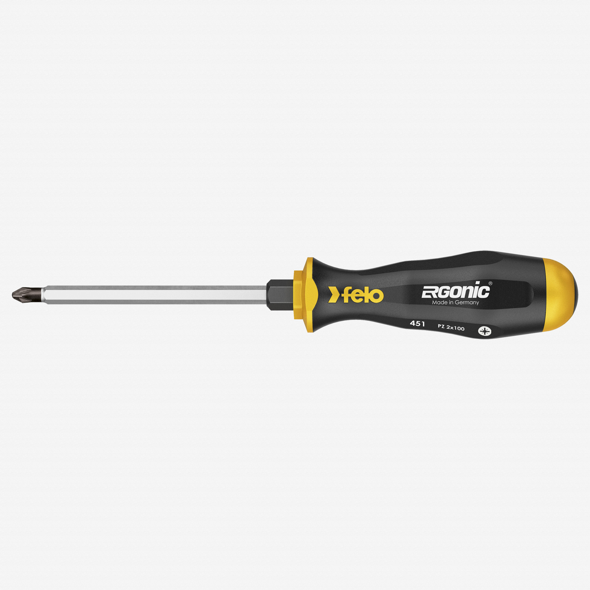 Felo Ergonic with Striking Cap Pozidriv Screwdriver, PZ 3 x 150