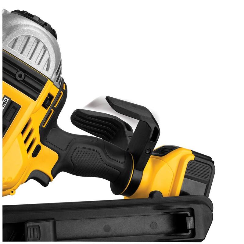 
Kit de clavadora de armazón sin cable sin escobillas DEWALT 20-Volt MAX XR de 30 grados de 2 velocidades con clavadora de brads de calibre 18 (herramienta solamente) - DCN692M1680B
