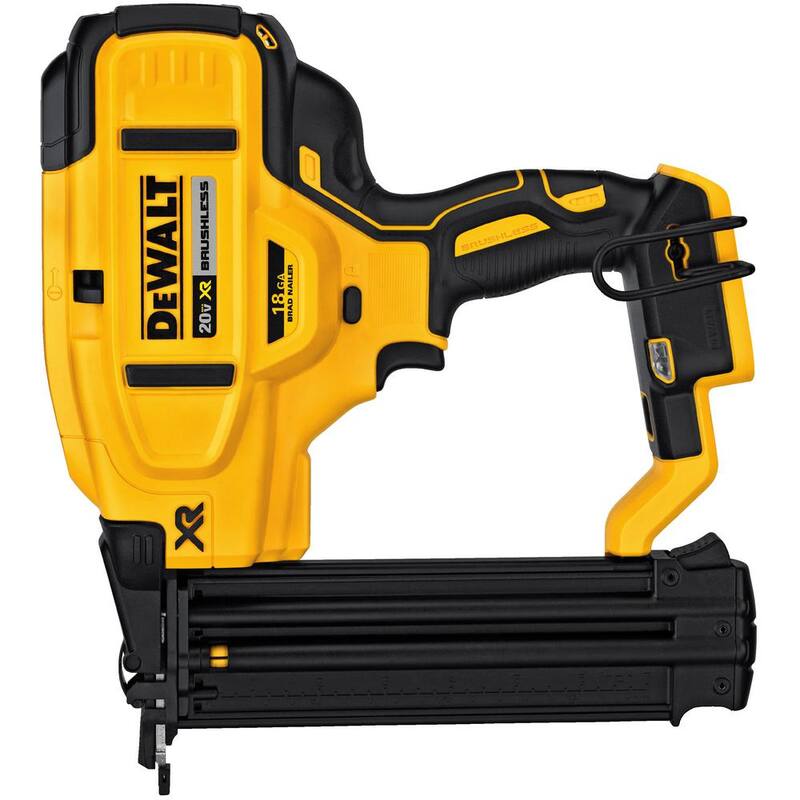 
Kit de clavadora de armazón sin cable sin escobillas DEWALT 20-Volt MAX XR de 30 grados de 2 velocidades con clavadora de brads de calibre 18 (herramienta solamente) - DCN692M1680B