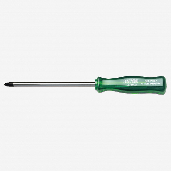 Heyco Pozidriv Screwdriver with Acetate Handle, #2