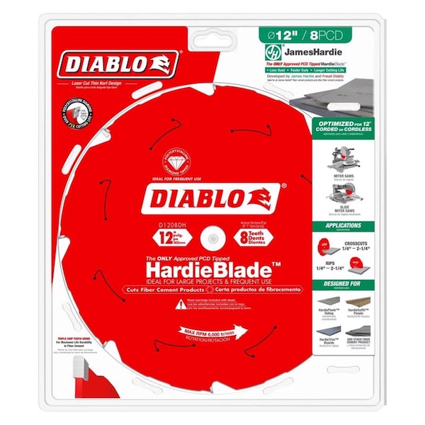Diablo HARDIE BLD FC 12"" 8T - D1208DH