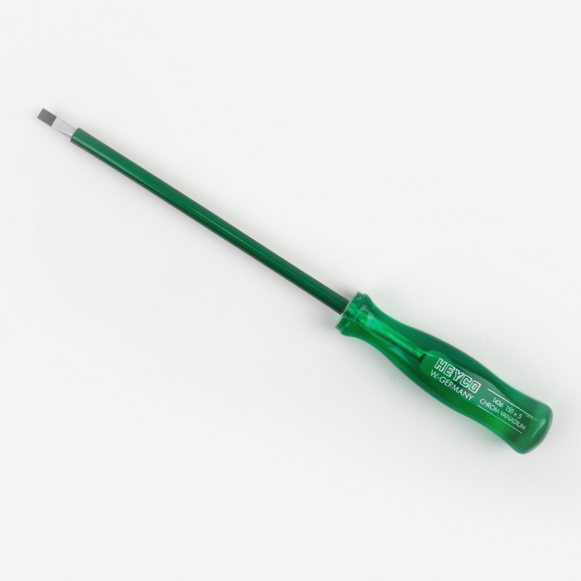 Heyco Slotted Screwdriver with Acetate Handle, 5.0 x 175mm with Wrapped Blade