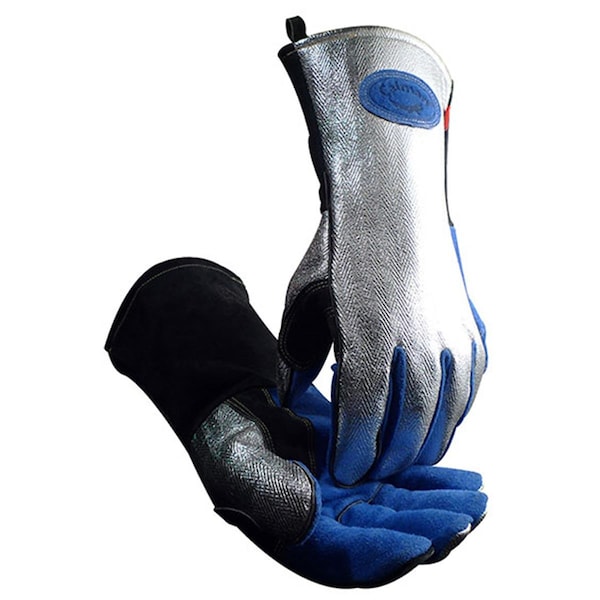 Guantes de Aluminizado Caimán 20 in. con Kontour de Kevlar en Azul y Carbón - CA389836