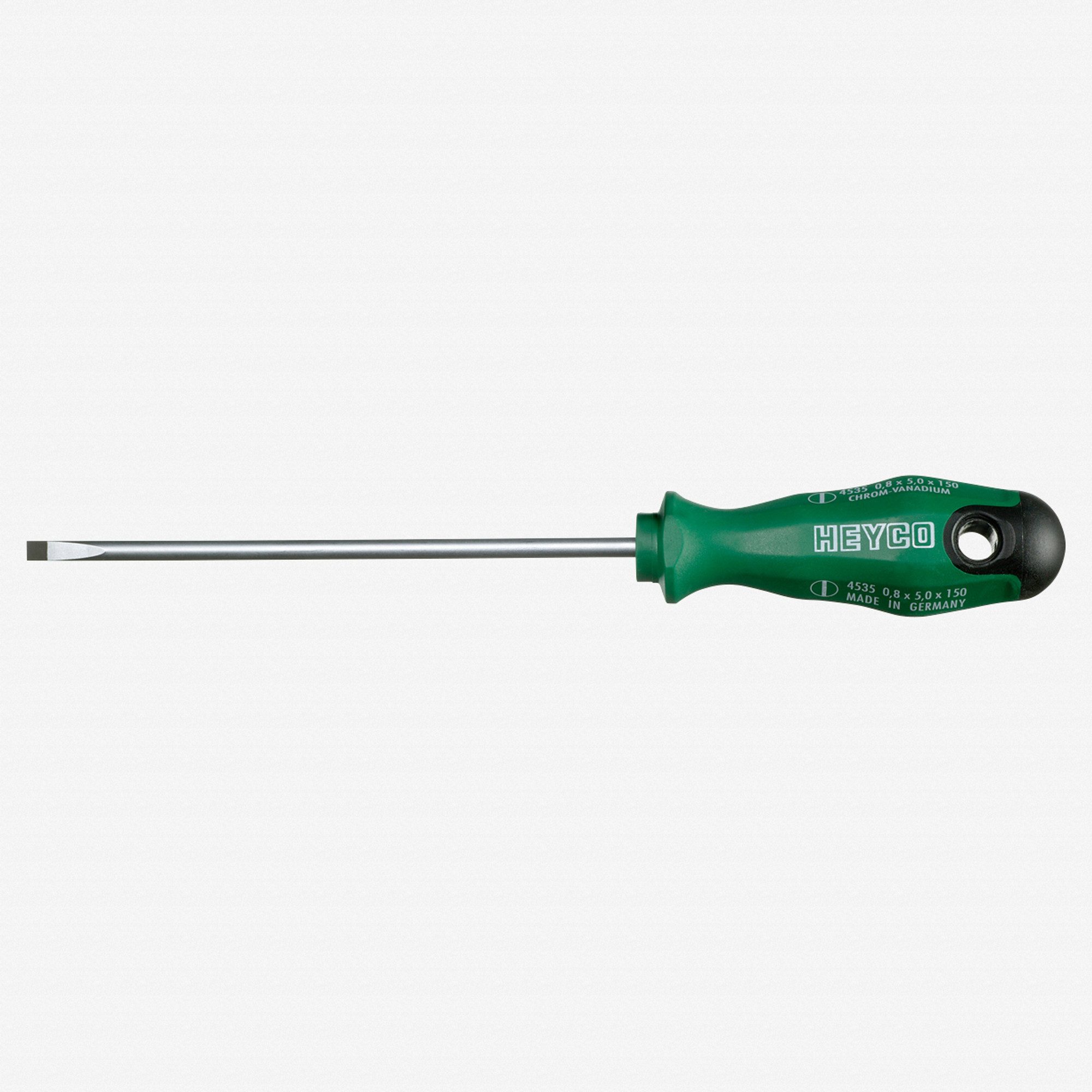 Heyco Slotted Screwdriver with 2K Handle, 5.0 x 150mm