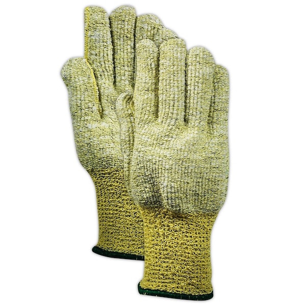 Guantes de algodón pesado con tecnología de corte Magid CutMaster Aramax AX460T nivel 4, 12 paquetes - AX460T-5