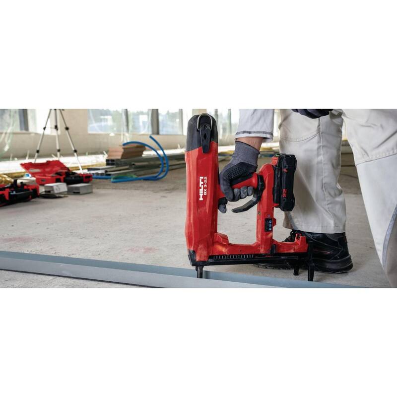 Clavadora inalámbrica de iones de litio Hilti 22-Volt NURON BX 3 con Bluetooth y guía de sujetadores (sólo herramienta y estuche) - 2253761.