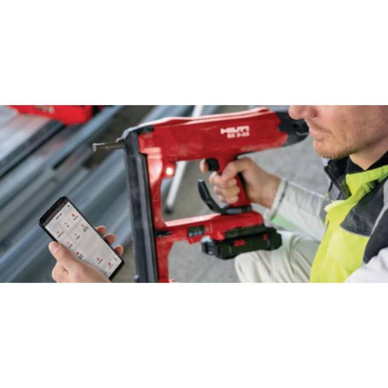 Clavadora inalámbrica de iones de litio Hilti 22-Volt NURON BX 3 con Bluetooth y guía de sujetadores (sólo herramienta y estuche) - 2253761.