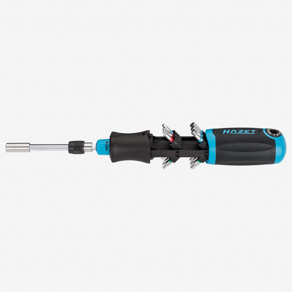 Hazet 810R-4 Ratcheting 1/4" Bit Holding Screwdriver with Magazine