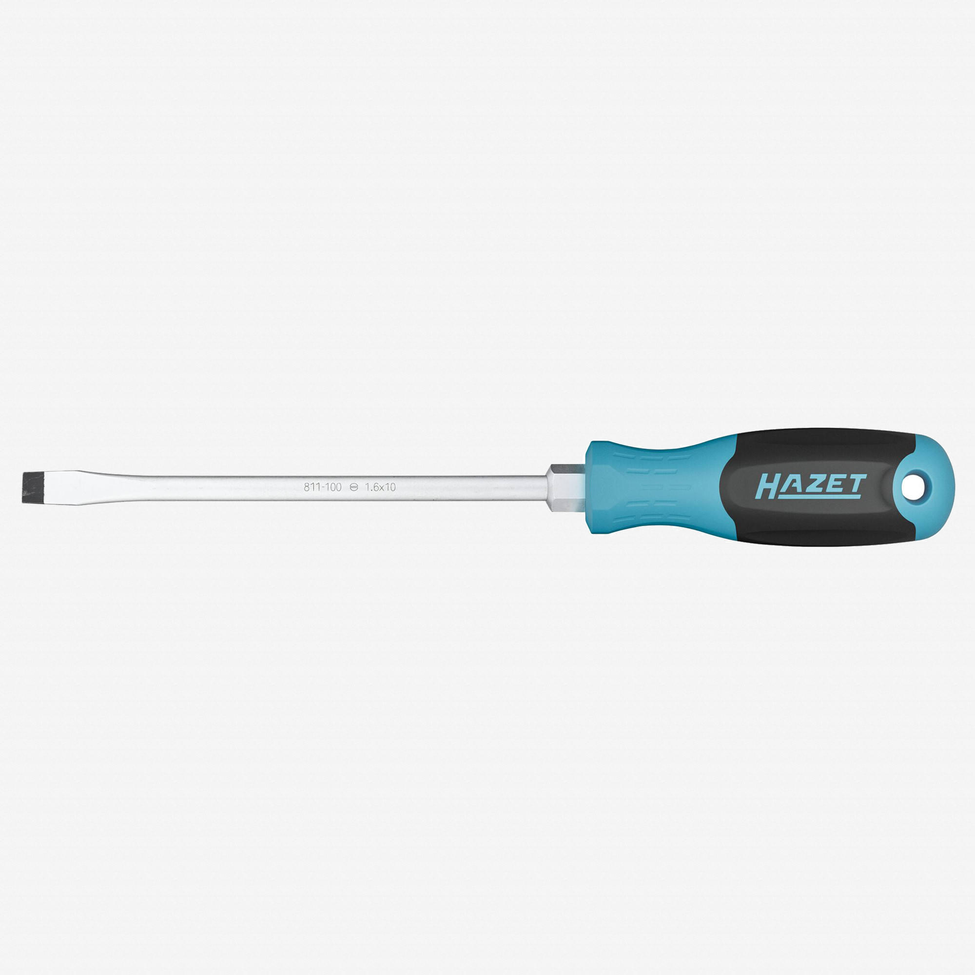 Hazet 811-100 Slotted Screwdriver with 3K Handle, 10.0 x 175 mm