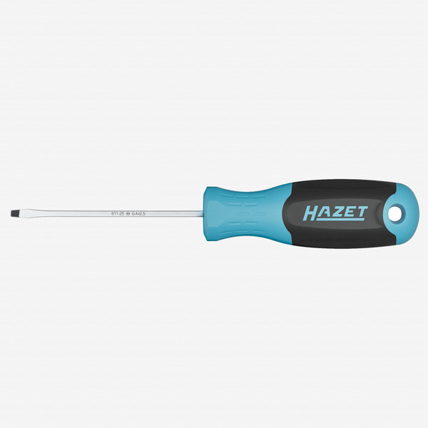 Hazet 811-25 Slotted Screwdriver with 3K Handle, 2.5 x 75 mm