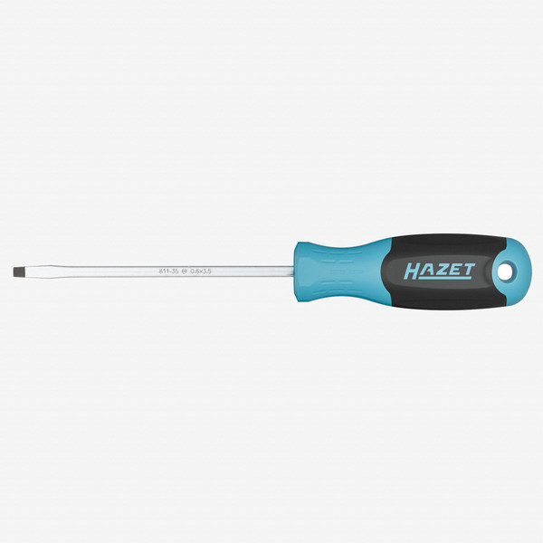 Hazet 811-35 Slotted Screwdriver with 3K Handle, 3.5 x 100 mm