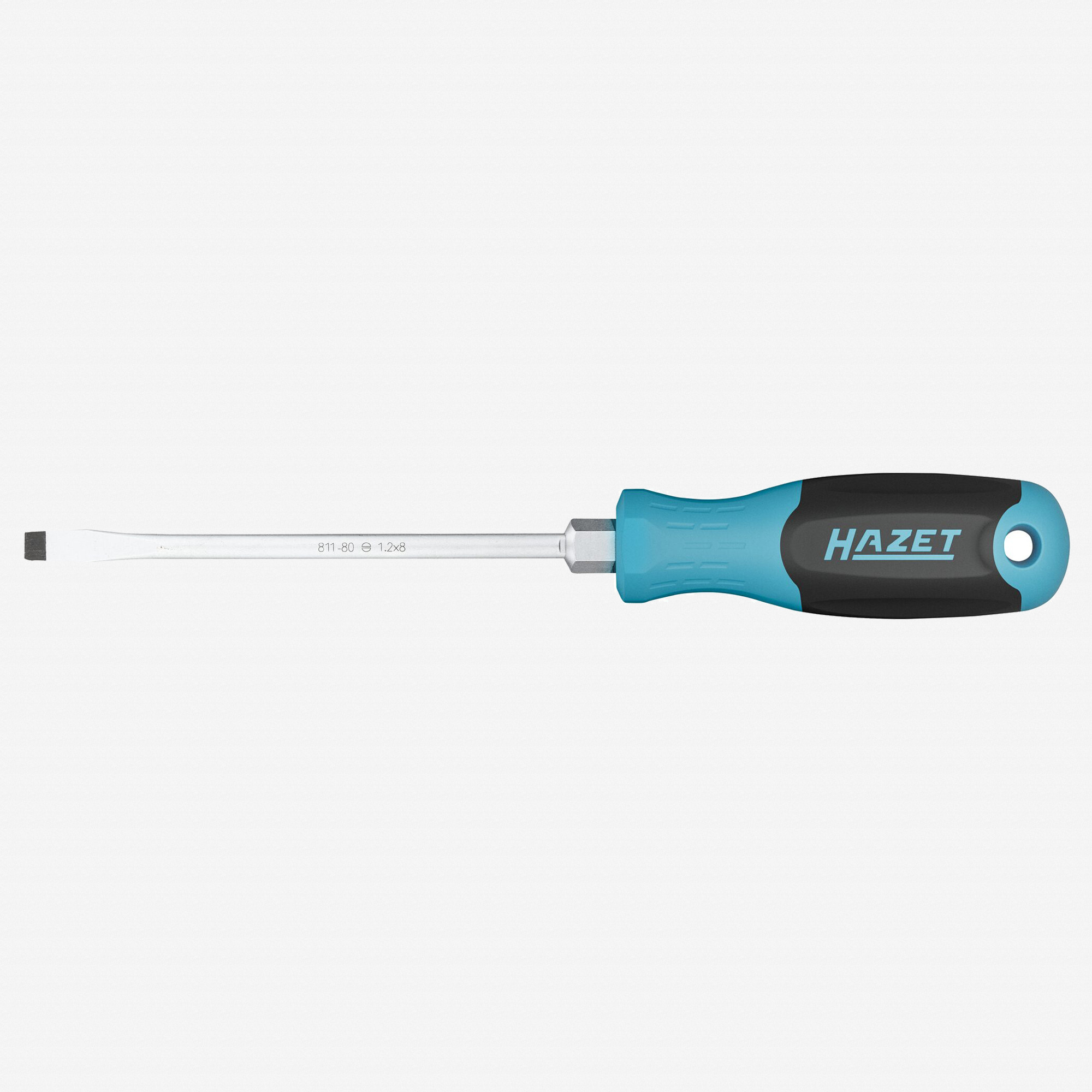 Hazet 811-80 Slotted Screwdriver with 3K Handle, 8.0 x 150 mm