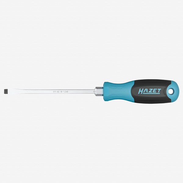 Hazet 811-80 Slotted Screwdriver with 3K Handle, 8.0 x 150 mm