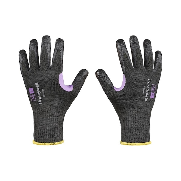 Guante de nitrilo Honeywell 582-28-0910B-7S A8-F con núcleo de Coreshield de calibre 10; Negro; Pequeño - Talla 7 - 582-28-0910B/7S