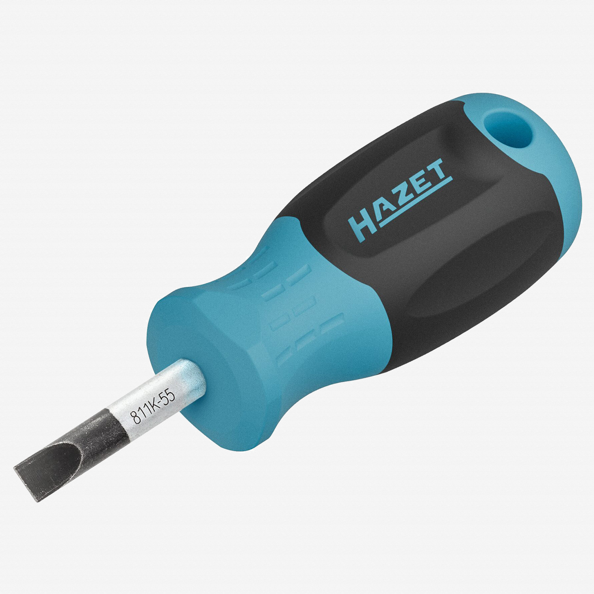 Hazet 811K-55 Stubby Slotted Screwdriver, 5.5 x 25 mm