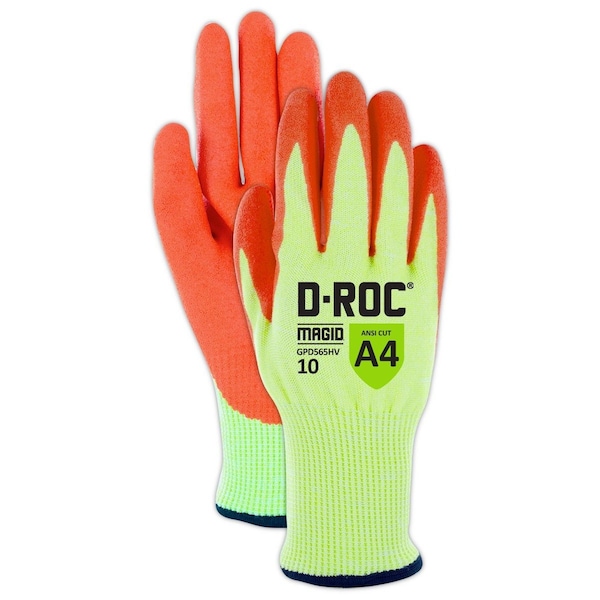 Guantes recubiertos Magid, amarillo de alta visibilidad - GPD565HV-6