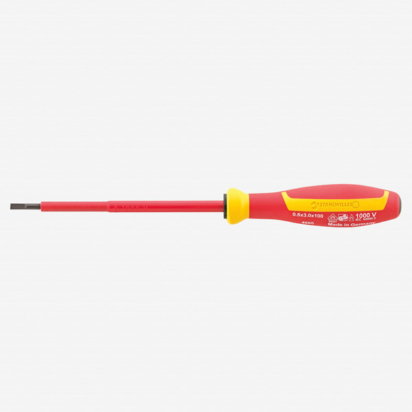 Stahlwille 4660 Insulated Slotted Screwdriver VDE DRALL+, 8 x 175mm