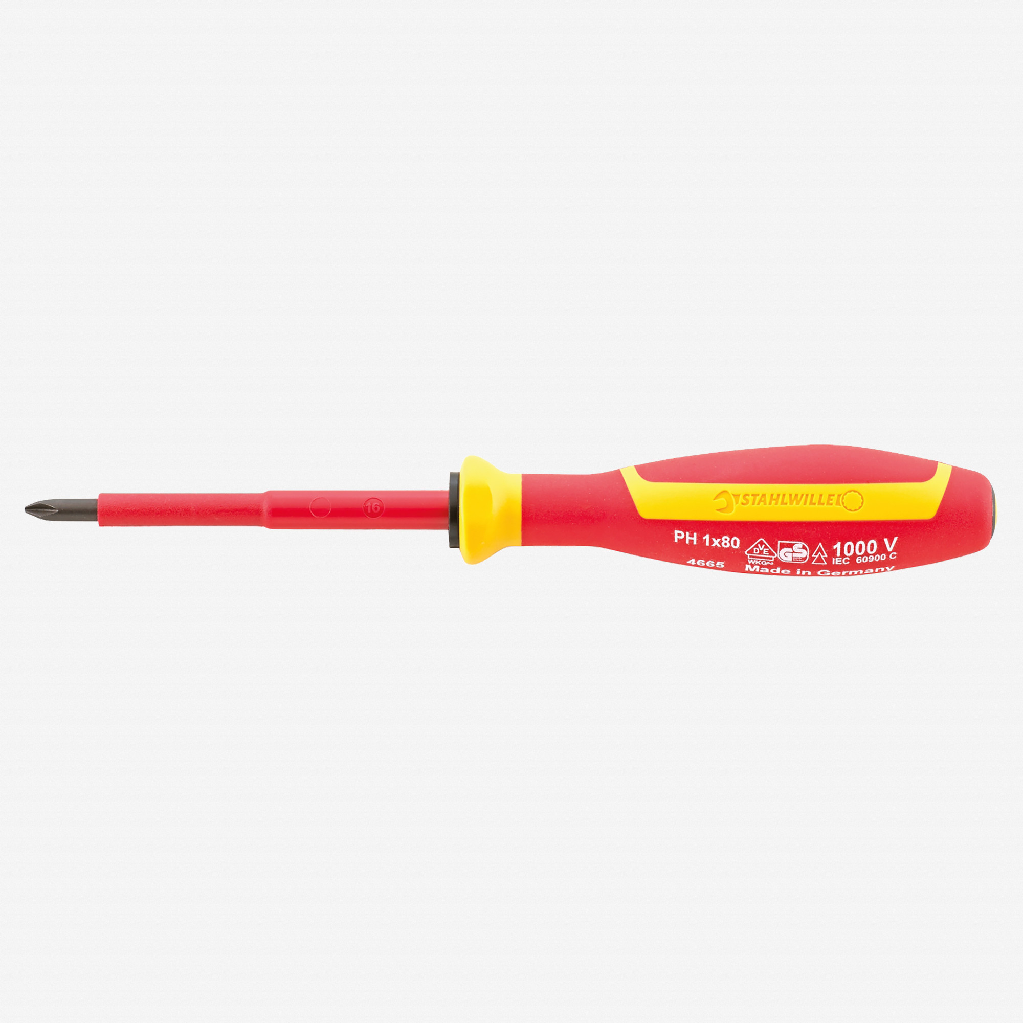 Stahlwille 4665 Insulated Phillips Screwdriver VDE DRALL+, #0 x 60mm