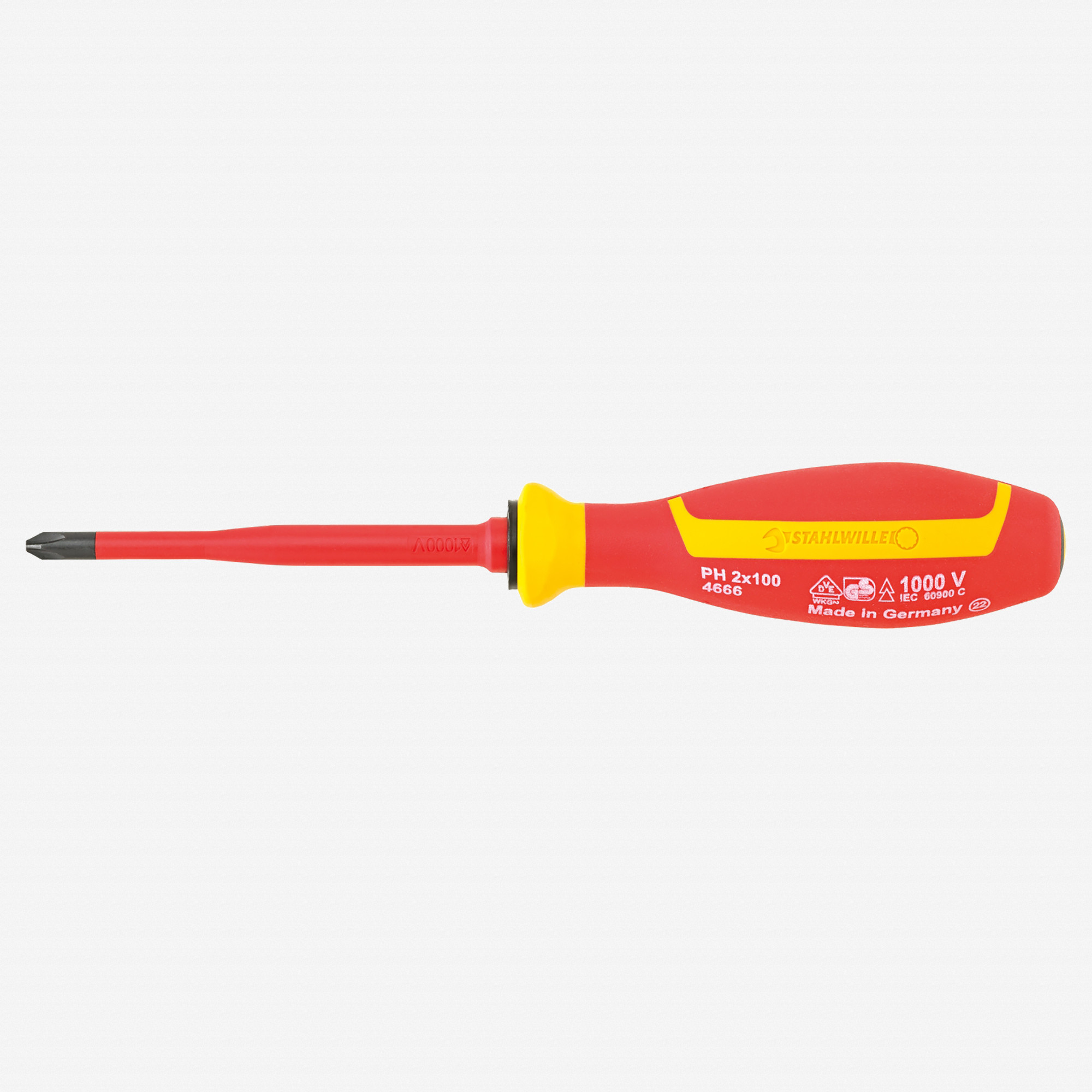 Stahlwille 4665 Insulated Phillips Screwdriver VDE DRALL+, #2 x 100mm