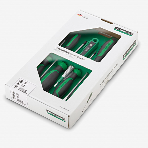 Stahlwille 4698 DRALL+ Phillips and Slotted Screwdriver Set, 7 Pieces