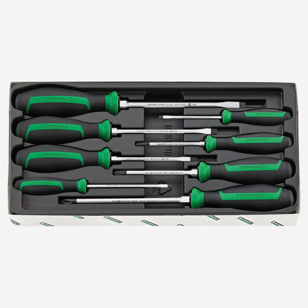 Stahlwille 4697 DRALL+ Phillips and Slotted Screwdriver Set, 8 Pieces