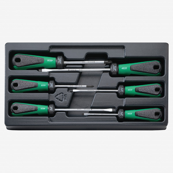 Stahlwille 4891 3K DRALL 6 Piece Slotted and Phillips Screwdriver Set