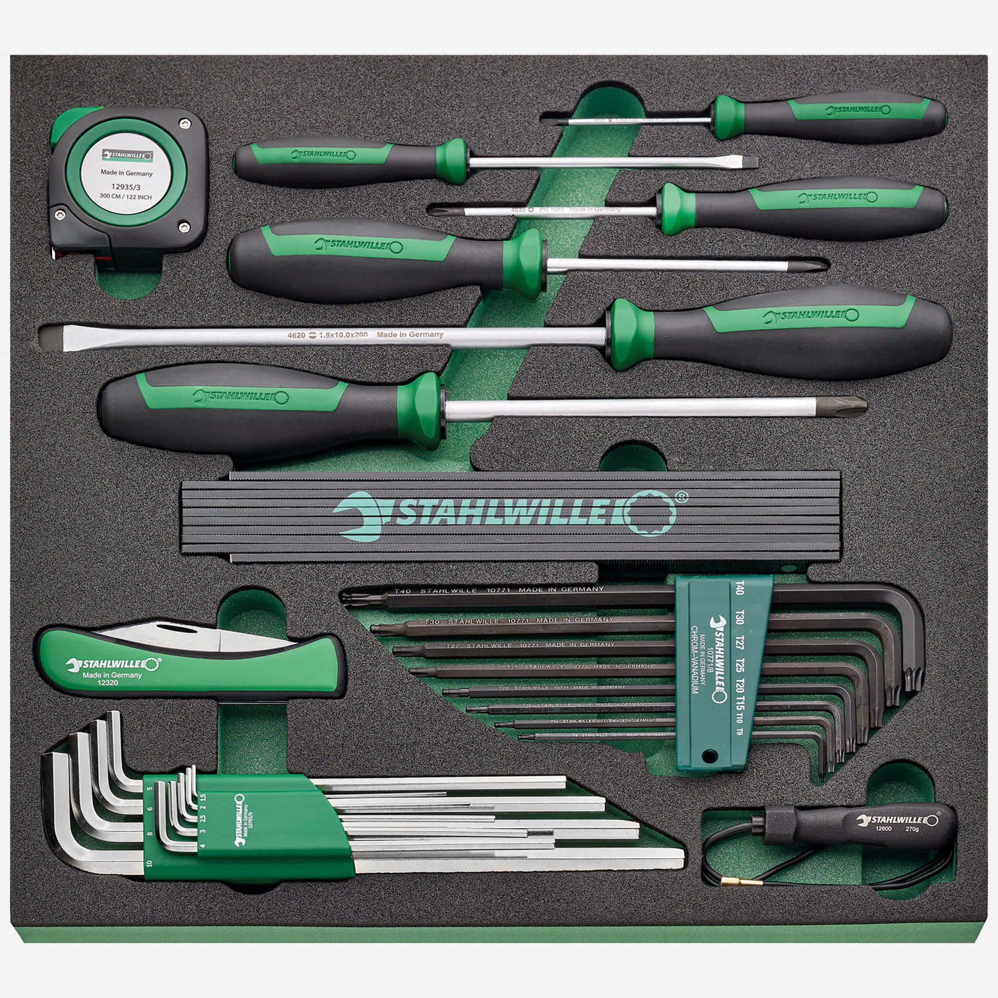 Stahlwille TCS 5 821/27 Screwdriver Set in Foam Tray, 28 Pieces