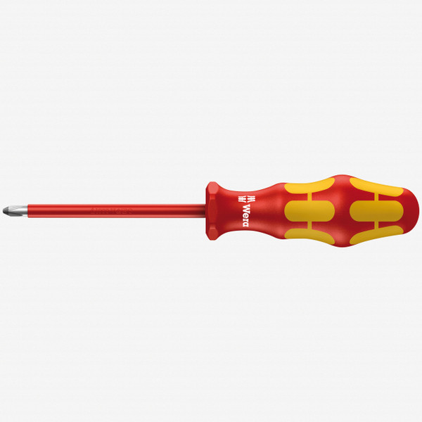 Wera 006164 Kraftform Plus VDE Pozidriv Screwdriver, #2 x 100mm