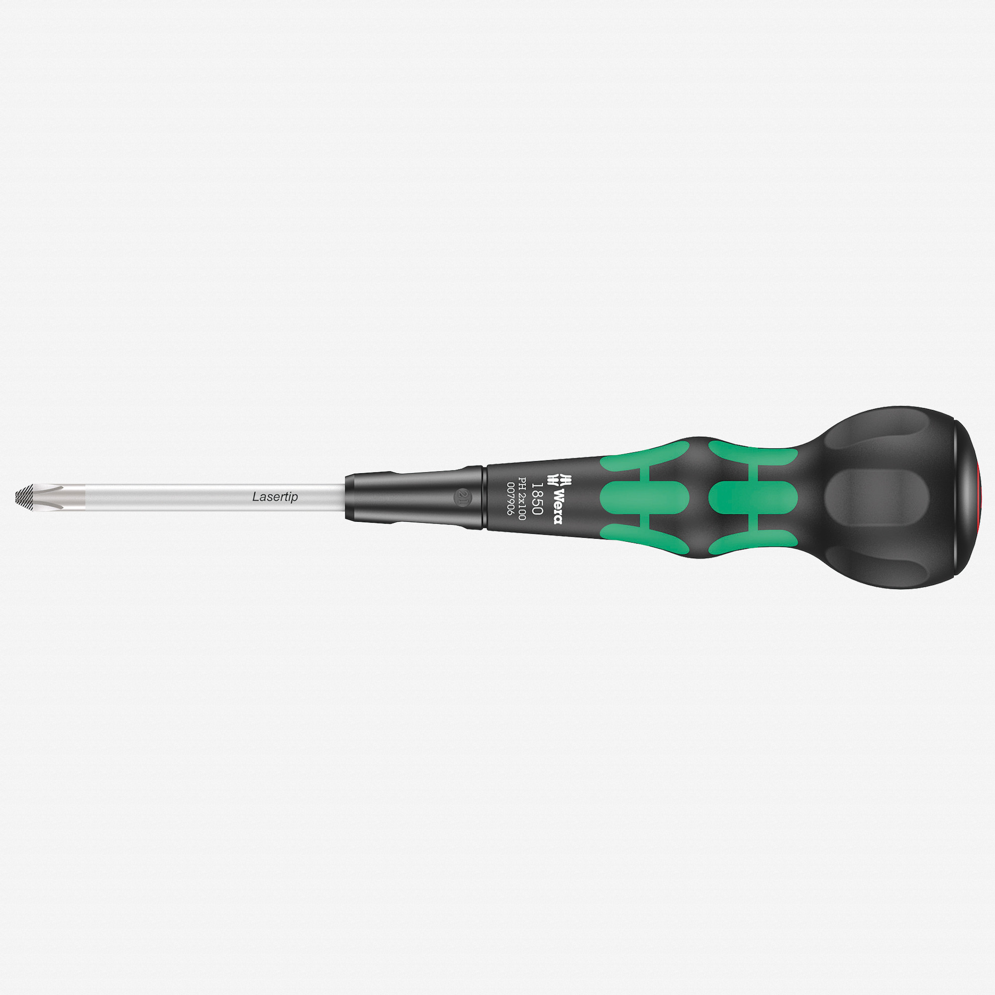 Wera 007906 Kraftform Ball-Grip Phillips Screwdriver, PH 2 x 100 mm