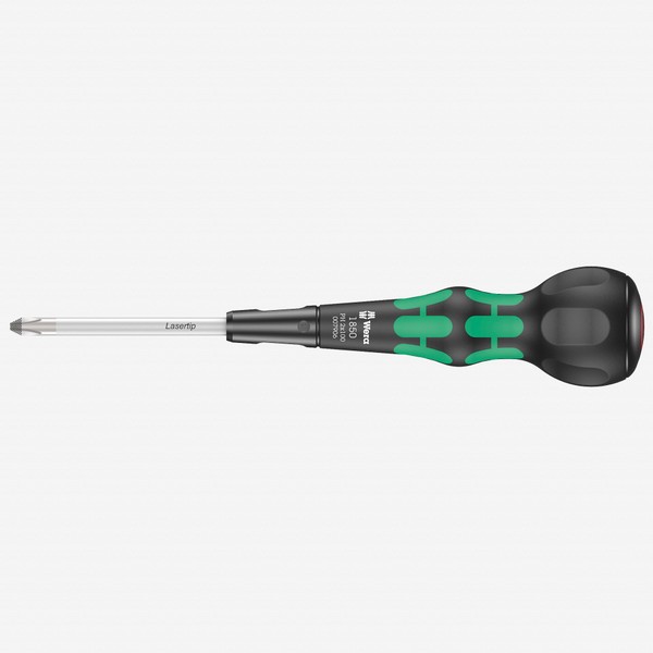 Wera 007906 Kraftform Ball-Grip Phillips Screwdriver, PH 2 x 100 mm