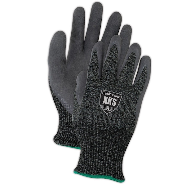 Guantes recubiertos Magid, Negro y Verde/Amarillo, 7 - XKS510-7