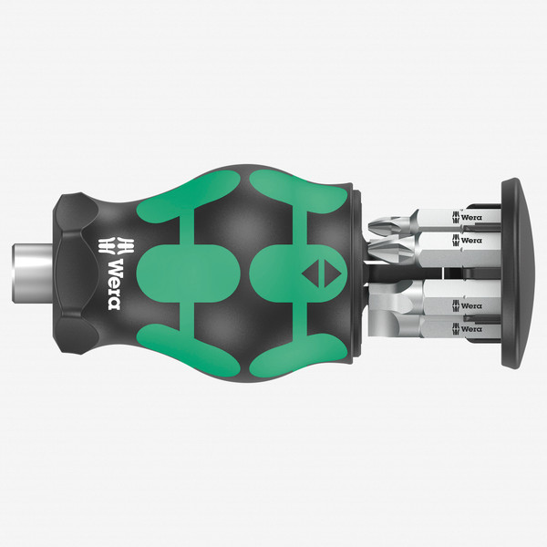 Wera 008878 Kraftform Kompakt Stubby 5 with PH/SQ/SL Bit Storage