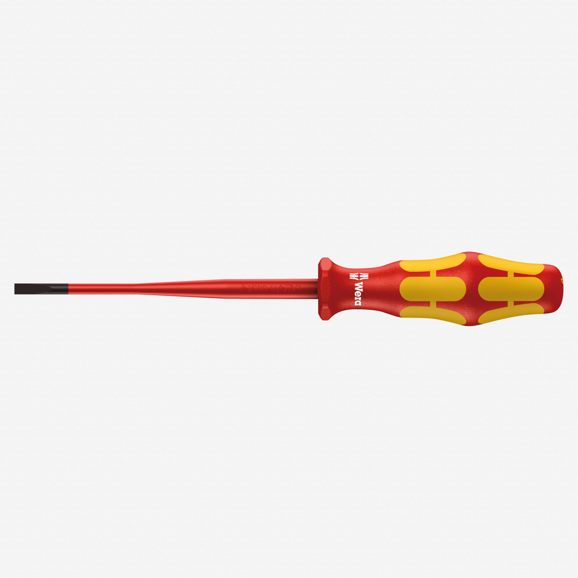 Wera 020129 Kraftform Plus VDE Slotted Super Slim Screwdriver, 4.0 x 100mm