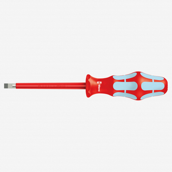 Wera 022729 Kraftform Plus VDE Stainless Steel Slotted Screwdriver, 3.0 x 80mm