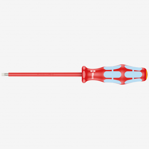 Wera 022730 Kraftform Plus VDE Stainless Steel Slotted Screwdriver, 3.5 x 100mm