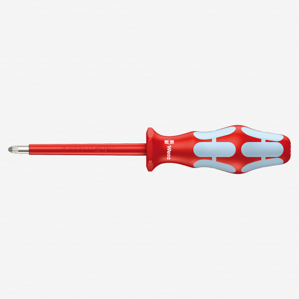 Wera 022741 Kraftform Plus VDE Stainless Pozidriv Screwdriver, #2 x 100mm