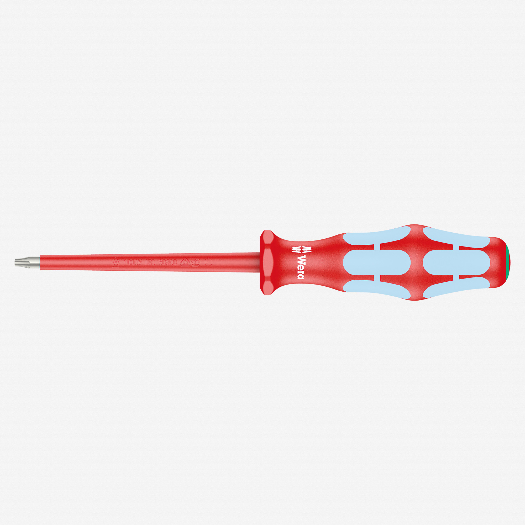 Wera 022762 Kraftform Plus VDE Stainless Steel Torx Screwdriver, T10 x 80 mm