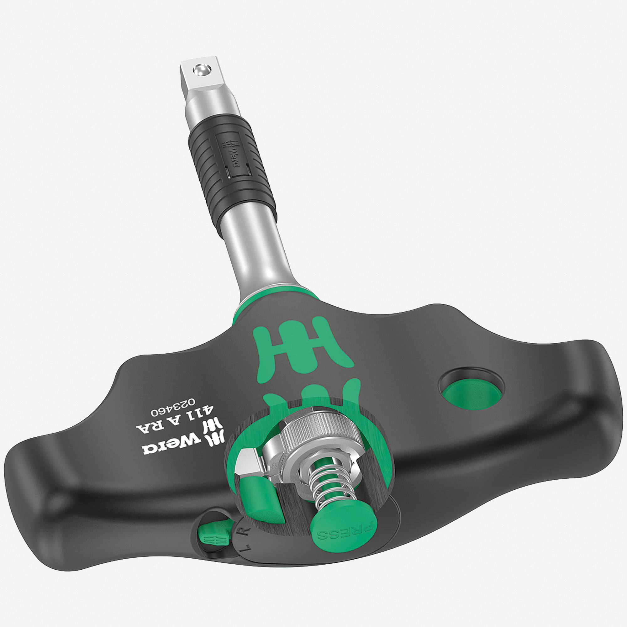 Wera 023460 Ratcheting 411 A RA T-Handle, 1/4" Drive