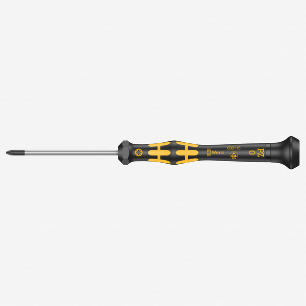 Wera 030115 PZ #0 x 60mm ESD Safe Pozidriv Precision Screwdriver