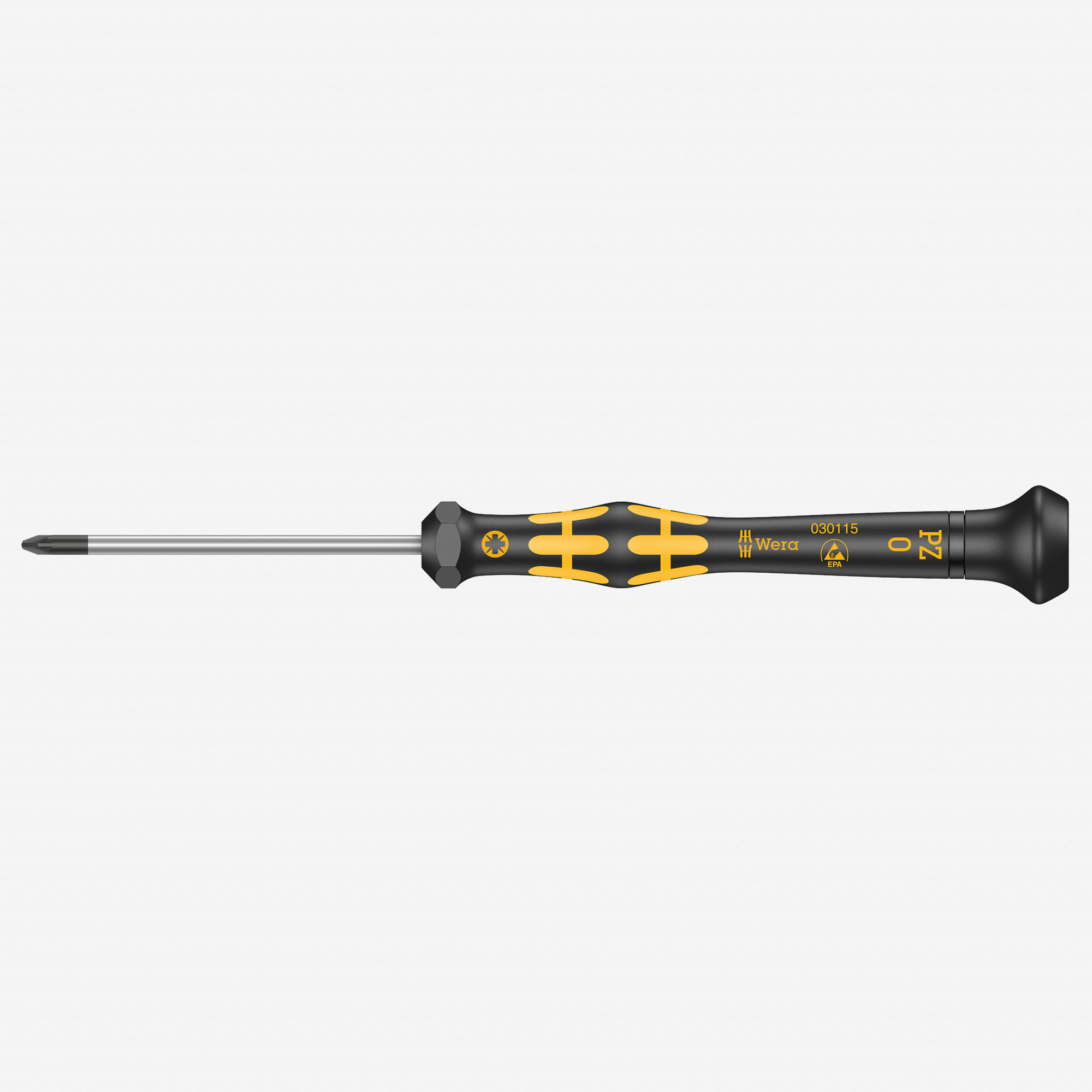 Wera 030115 PZ #0 x 60mm ESD Safe Pozidriv Precision Screwdriver