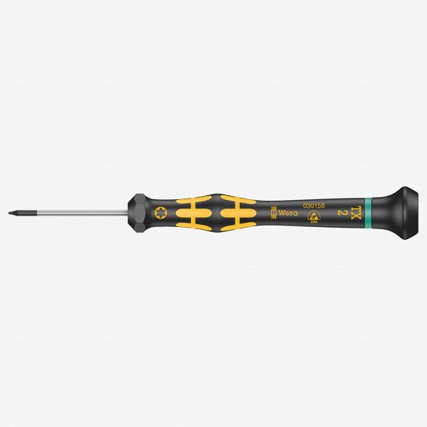 Wera 030158 ESD 1567 TORX Kraftform Micro Screwdriver for TORX Screws, TX 2 x 40 mm