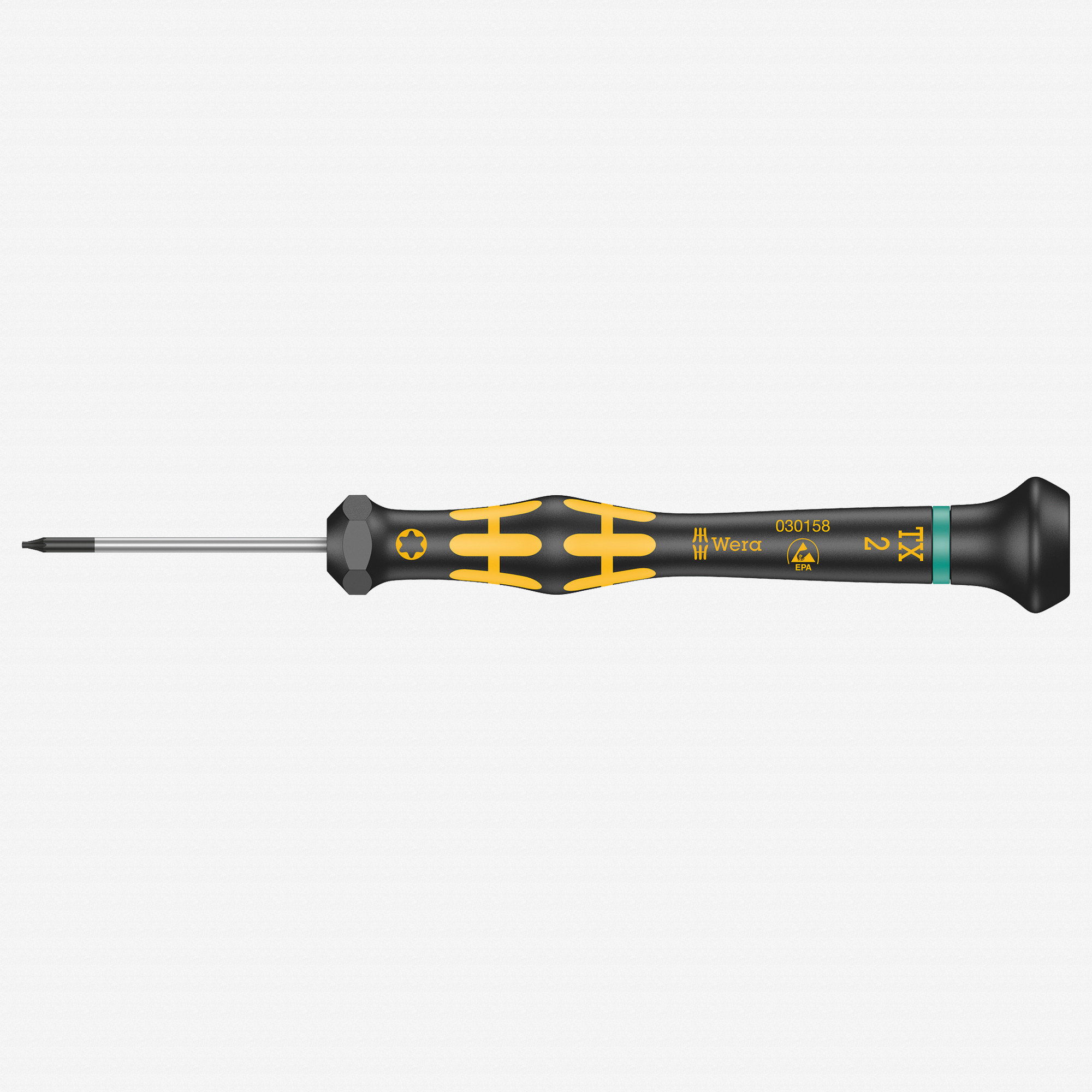 Wera 030158 ESD 1567 TORX Kraftform Micro Screwdriver for TORX Screws, TX 2 x 40 mm