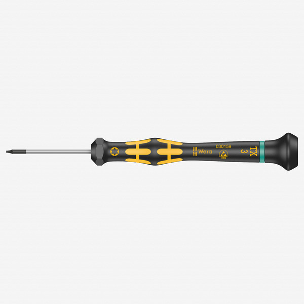 Wera 030159 ESD 1567 TORX Kraftform Micro Screwdriver for TORX Screws, TX 3 x 40 mm