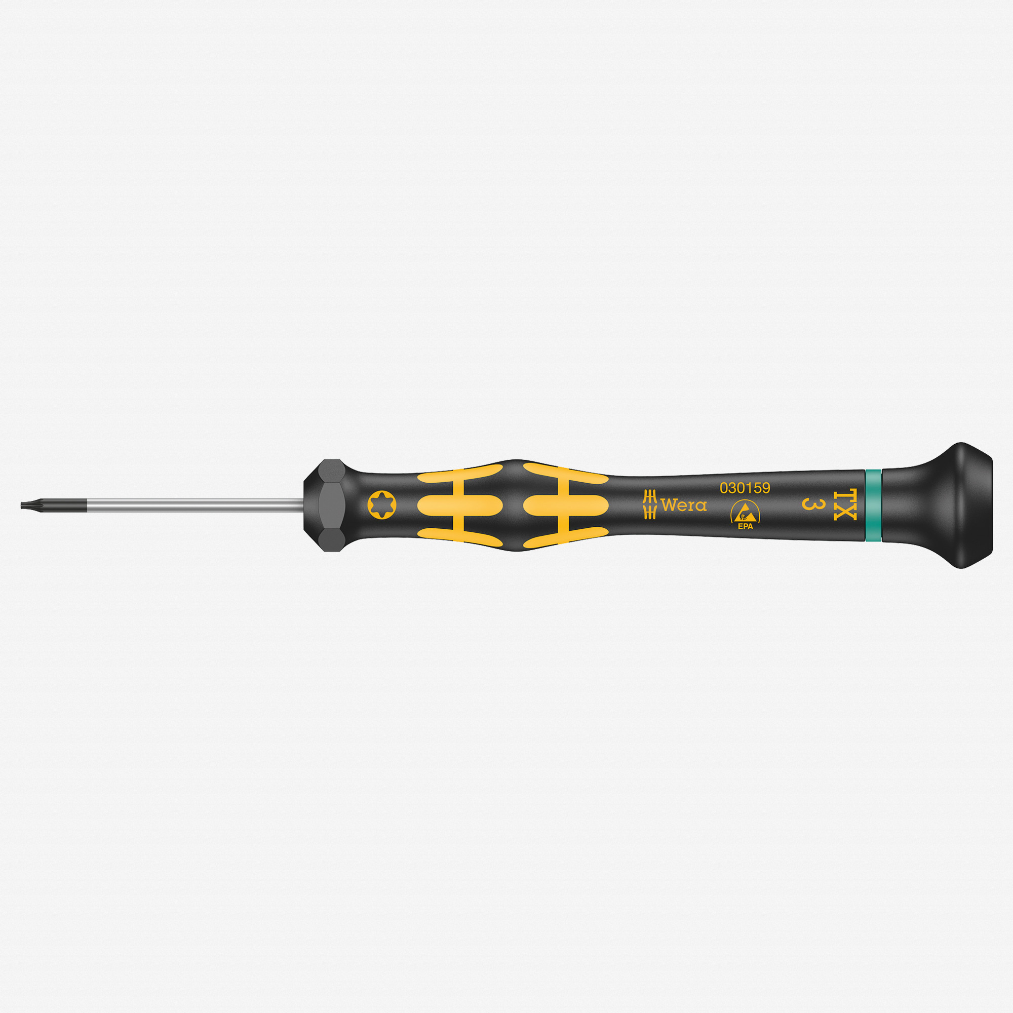 Wera 030159 ESD 1567 TORX Kraftform Micro Screwdriver for TORX Screws, TX 3 x 40 mm